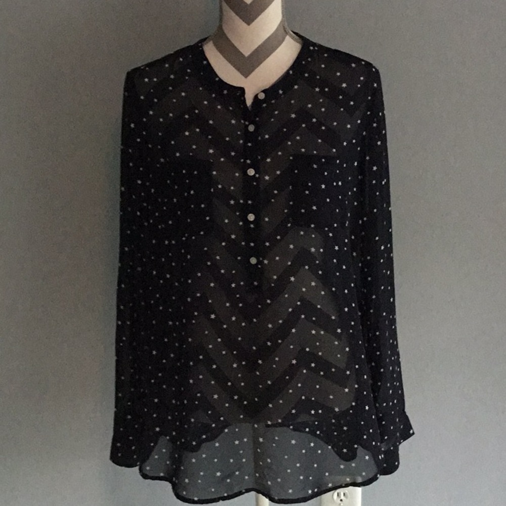 ⚓️ Old Navy Navy Star Sheer Blouse
